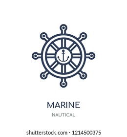 marine icon. marine linear symbol design from Nautical collection. Simple outline element vector illustration on white background.