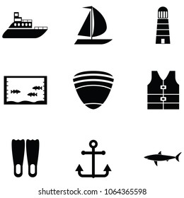 marine icon set
