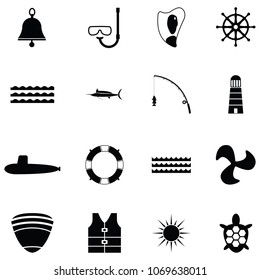 marine icon set