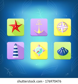 Marine icon set
