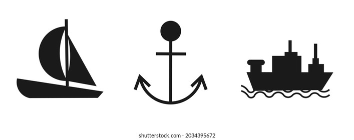 marine icon or symbol set design