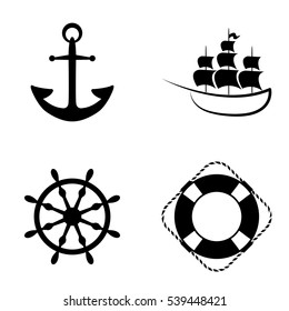 Marine  icons vector set