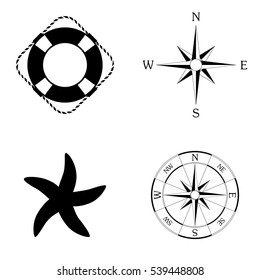 Marine  icons vector set