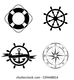Marine  icons vector set