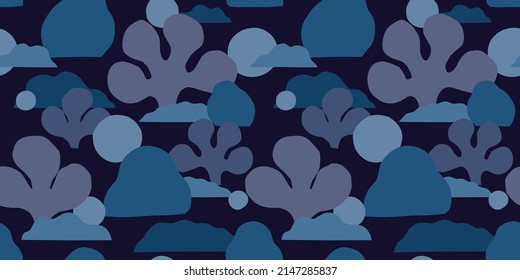 Marine illustration background. Seamless pattern.Vector. 