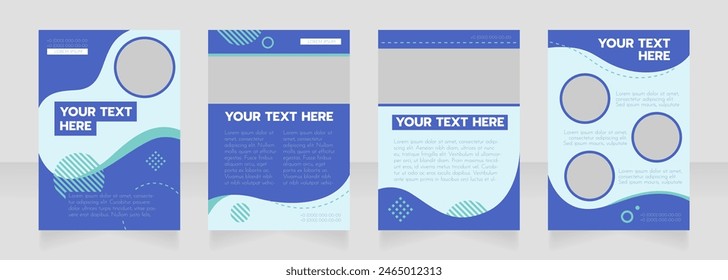 Marine industry jobs info blank brochure layout design. Vertical poster template set with empty copy space for text. Premade corporate reports collection. Editable flyer paper pages