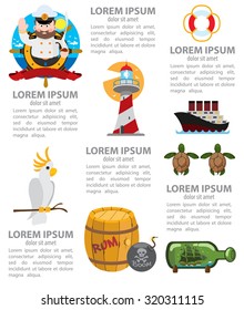 Marine infographics, marine legends