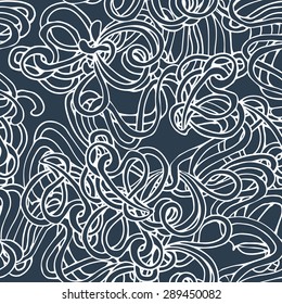 Marine knot pattern - Doodle style. Vector illustration