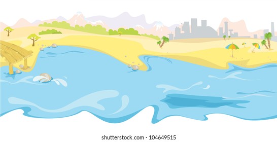 marine landscapes (vector image)