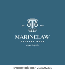 marine law logo icon vector template