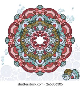Marine life abstraction. The vector design.