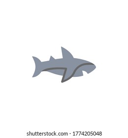marine life elements, vector infographic icons shark