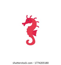 marine life elements, vector infographic icons seahorse