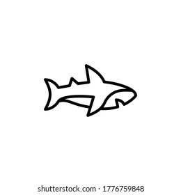 marine life elements, vector infographic icons shark