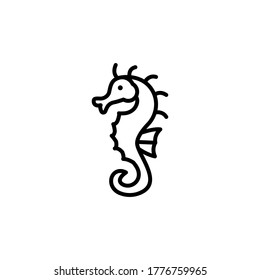 marine life elements, vector infographic icons seahorse