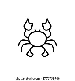 marine life elements, vector infographic icons crab