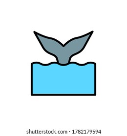 marine life elements, vector infographic icons shark