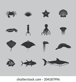 Marine life icons