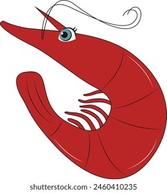 Marine Life Illustration with Cartoon Design. Underwater Life on White Background