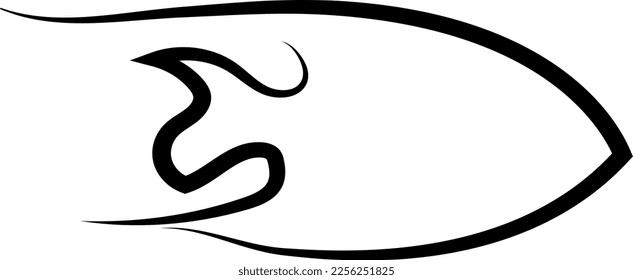 Marine life logo collection. Sketchy seafood - fish, Black outline. symbols, logo