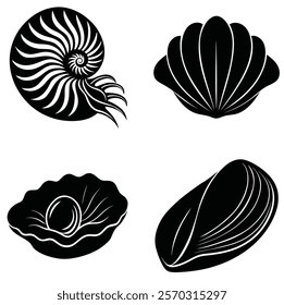 marine life, ocean, seafood, shellfish, mollusk, aquatic, underwater, nature, ecosystem vector illustration