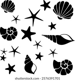 marine life pack design vector