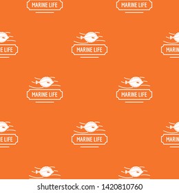 Marine life pattern vector orange for any web design best