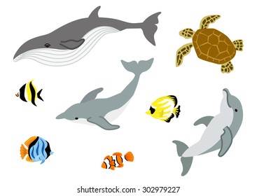 Marine life set