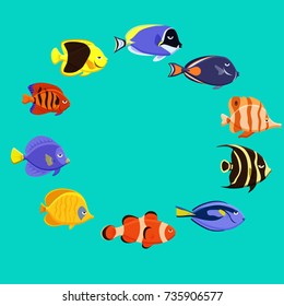 Vinyl Banner Sign Tropical Fish #1 Style A Fishes Outdoor Marketing Advertising Blue One Banner 8 Grommets 48inx96in Multiple Sizes Available