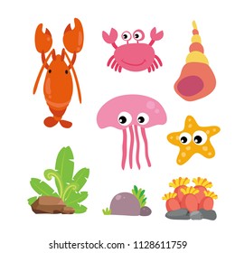 marine life vector collection design
