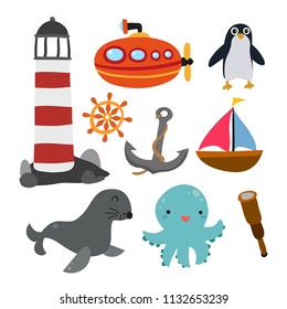 marine life vector collection design