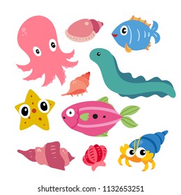 marine life vector collection design