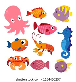 marine life vector collection design