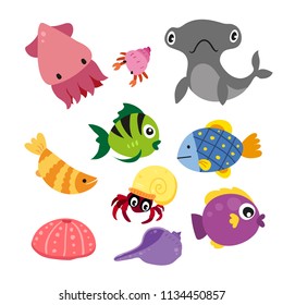 marine life vector collection design
