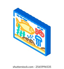 marine life world ocean isometric icon vector. marine life world ocean sign. isolated symbol illustration