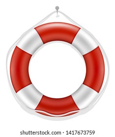 marine lifebuoy water safety stock vector illustration isolated on white background