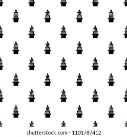 Marine lighthouse pattern vector seamless repeating for any web design