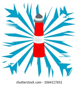 Marine Lighthouse Vector Illustration