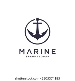 Marine logo design vector with modern unique style
