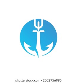 Marine logo design vector with modern unique style