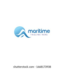 Marine logo, sea (ocean). logo design. vector illustration
