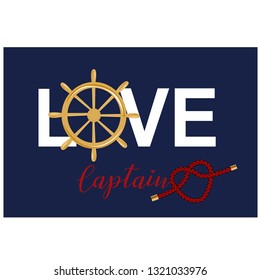 marine love heart love golden
