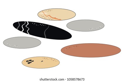 marine multicolored stones vector