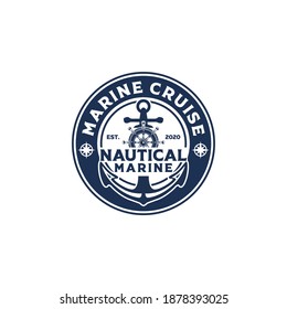 Marine Nautical Logo Template Vector