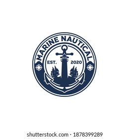 Marine Nautical Logo template Vector