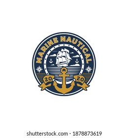 Marine Nautical Logo Template Vector
