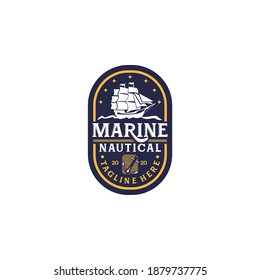 Marine Nautical Logo Template Vector