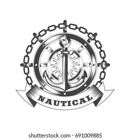 Marine Nautical Retro Vintage Logo Anchor Stock Vector (Royalty Free ...