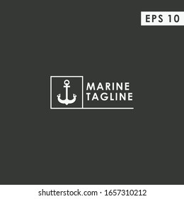 Marine Nautical With Steering And Anchor Modern Logo Design Vector Template With Luxury Gold Color