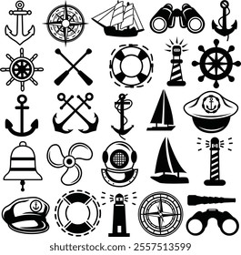 Marine Navy Nautical Icons Bundle